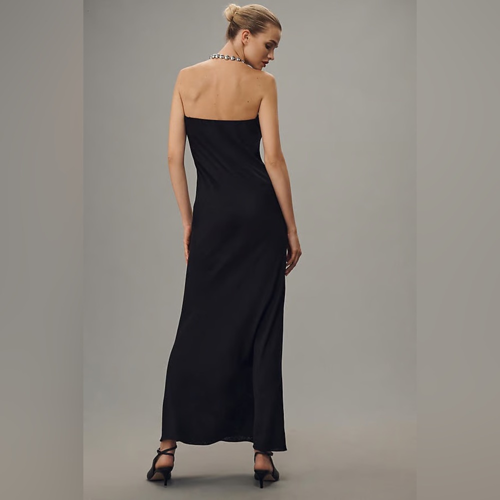 NWT Anthropologie The Fleur Strapless Maxi Slip Linen Blend Dress Size S - Picture 2 of 9